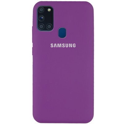 Чехол Silicone Cover Full Protective (AA) для Samsung Galaxy A21s Фиолетовый / Grape Чехол Silicone Cover Full Protective (AA) для Samsung Galaxy A21s Фиолетовый / Grape