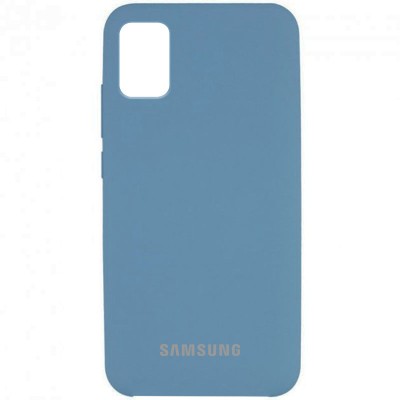Чехол Silicone Cover Full Protective (AA) для Samsung Galaxy A31 Синий / Denim Blue Чехол Silicone Cover Full Protective (AA) для Samsung Galaxy A31 Синий / Denim Blue