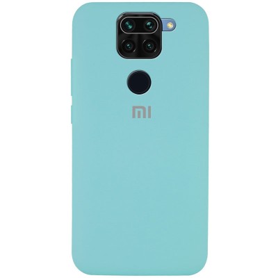 Чехол Silicone Cover Full Protective (AA) для Xiaomi Redmi Note 9 / Redmi 10X Бирюзовый / Ice Blue Чехол Silicone Cover Full Protective (AA) для Xiaomi Redmi Note 9 / Redmi 10X Бирюзовый / Ice Blue