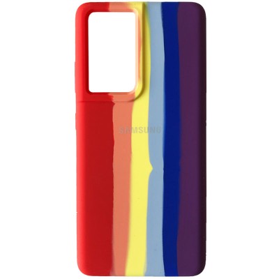 Чехол Silicone Cover Full Rainbow для Samsung Galaxy A52 4G / A52 5G Красный / Фиолетовый Чехол Silicone Cover Full Rainbow для Samsung Galaxy A52 4G / A52 5G Красный / Фиолетовый