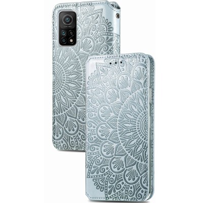 Кожаный чехол книжка GETMAN Mandala (PU) для Xiaomi Mi 10T / Mi 10T Pro Серый - 1 Кожаный чехол книжка GETMAN Mandala (PU) для Xiaomi Mi 10T / Mi 10T Pro Серый - 1