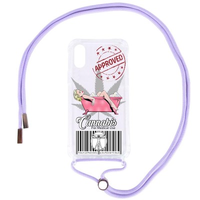Чехол TPU Crossbody Street Style для Apple iPhone XS Max (6.5") Merlin / Сиреневый Чехол TPU Crossbody Street Style для Apple iPhone XS Max (6.5") Merlin / Сиреневый
