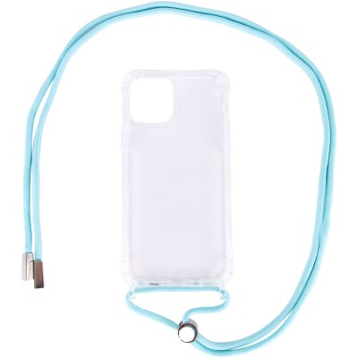 Чехол TPU Crossbody Transparent для Apple iPhone 11 Pro (5.8") Бирюзовый Чехол TPU Crossbody Transparent для Apple iPhone 11 Pro (5.8") Бирюзовый