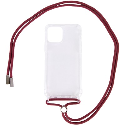 Чехол TPU Crossbody Transparent для Apple iPhone 11 Pro (5.8") Красно-Коричневый Чехол TPU Crossbody Transparent для Apple iPhone 11 Pro (5.8") Красно-Коричневый