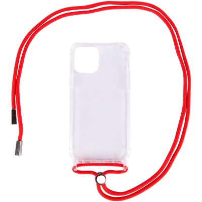 Чехол TPU Crossbody Transparent для Apple iPhone 11 Pro (5.8") Красный Чехол TPU Crossbody Transparent для Apple iPhone 11 Pro (5.8") Красный