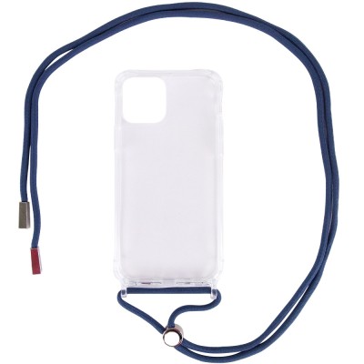 Чехол TPU Crossbody Transparent для Apple iPhone 11 Pro (5.8") Синий Чехол TPU Crossbody Transparent для Apple iPhone 11 Pro (5.8") Синий