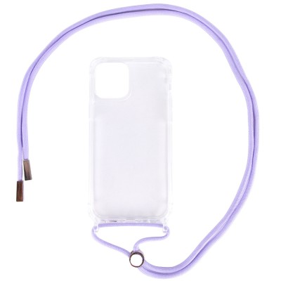 Чехол TPU Crossbody Transparent для Apple iPhone 11 Pro (5.8") Сиреневый Чехол TPU Crossbody Transparent для Apple iPhone 11 Pro (5.8") Сиреневый