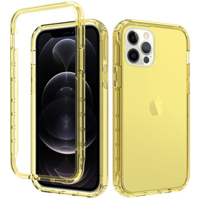 Чехол TPU+PC Full Body с защитой 360 для Apple iPhone 12 Pro / 12 (6.1") Желтый Чехол TPU+PC Full Body с защитой 360 для Apple iPhone 12 Pro / 12 (6.1") Желтый