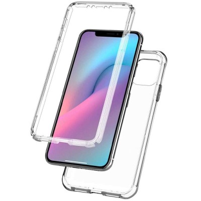 Чехол TPU+PC Full Body с защитой 360 для Apple iPhone 12 Pro / 12 (6.1") Прозрачный Чехол TPU+PC Full Body с защитой 360 для Apple iPhone 12 Pro / 12 (6.1") Прозрачный