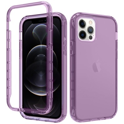 Чехол TPU+PC Full Body с защитой 360 для Apple iPhone 12 Pro / 12 (6.1") Фиолетовый Чехол TPU+PC Full Body с защитой 360 для Apple iPhone 12 Pro / 12 (6.1") Фиолетовый