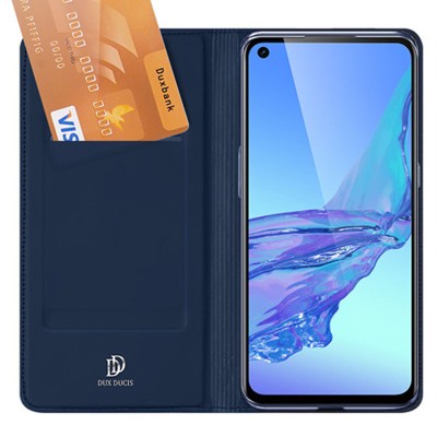 Чехол-книжка Dux Ducis с карманом для визиток для Oppo A53 / A32 / A33 Синий Чехол-книжка Dux Ducis с карманом для визиток для Oppo A53 / A32 / A33 Синий