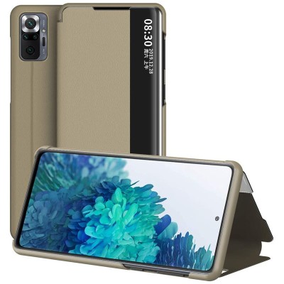 Чехол-книжка Smart View Cover для Xiaomi Redmi Note 10 Pro / 10 Pro Max Золотой Чехол-книжка Smart View Cover для Xiaomi Redmi Note 10 Pro / 10 Pro Max Золотой