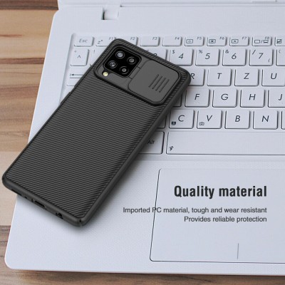 Карбоновая накладка Nillkin Camshield (шторка на камеру) для Samsung Galaxy A22 4G / M32 Черный / Black Карбоновая накладка Nillkin Camshield (шторка на камеру) для Samsung Galaxy A22 4G / M32 Черный / Black