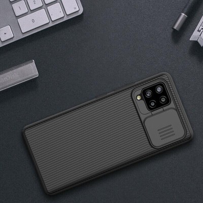 Карбоновая накладка Nillkin Camshield (шторка на камеру) для Samsung Galaxy A22 4G / M32 Черный / Black Карбоновая накладка Nillkin Camshield (шторка на камеру) для Samsung Galaxy A22 4G / M32 Черный / Black