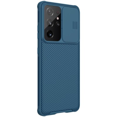 Карбоновая накладка Nillkin Camshield (шторка на камеру) для Samsung Galaxy S21 Ultra Синий / Blue Карбоновая накладка Nillkin Camshield (шторка на камеру) для Samsung Galaxy S21 Ultra Синий / Blue