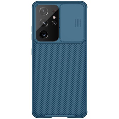 Карбоновая накладка Nillkin Camshield (шторка на камеру) для Samsung Galaxy S21 Ultra Синий / Blue Карбоновая накладка Nillkin Camshield (шторка на камеру) для Samsung Galaxy S21 Ultra Синий / Blue