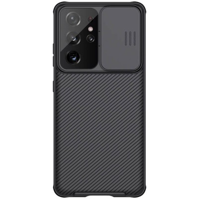 Карбоновая накладка Nillkin Camshield (шторка на камеру) для Samsung Galaxy S21 Ultra Черный / Black Карбоновая накладка Nillkin Camshield (шторка на камеру) для Samsung Galaxy S21 Ultra Черный / Black