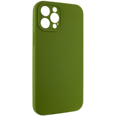 Купити Чехол Silicone Case Full Camera Protective (AA) NO LOGO для Apple iPhone 12 Pro Max (6.7") Зеленый / Dark Olive