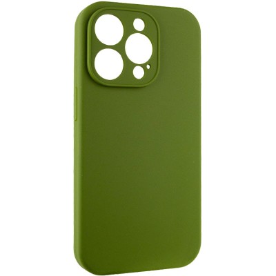 Купити Чехол Silicone Case Full Camera Protective (AA) NO LOGO для Apple iPhone 14 Pro Max (6.7") Зеленый / Dark Olive