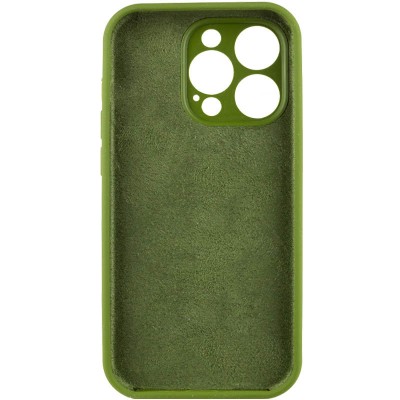 Купити Чехол Silicone Case Full Camera Protective (AA) NO LOGO для Apple iPhone 14 Pro Max (6.7") Зеленый / Dark Olive