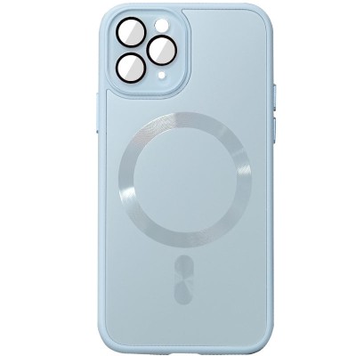 Купити Чехол TPU+Glass Sapphire Midnight with MagSafe для Apple iPhone 11 Pro (5.8") Голубой / Blue