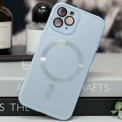 Купити Чехол TPU+Glass Sapphire Midnight with MagSafe для Apple iPhone 11 Pro (5.8") Голубой / Blue