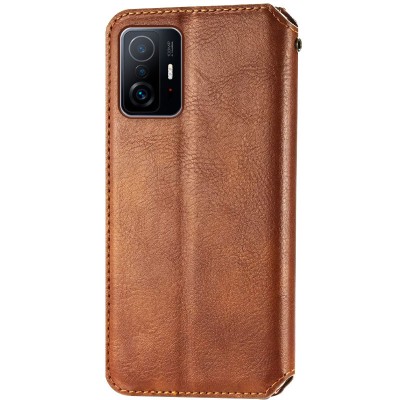 Купити Кожаный чехол книжка GETMAN Cubic (PU) для Xiaomi 11T / 11T Pro Коричневый Купити Кожаный чехол книжка GETMAN Cubic (PU) для Xiaomi 11T / 11T Pro Коричневый
