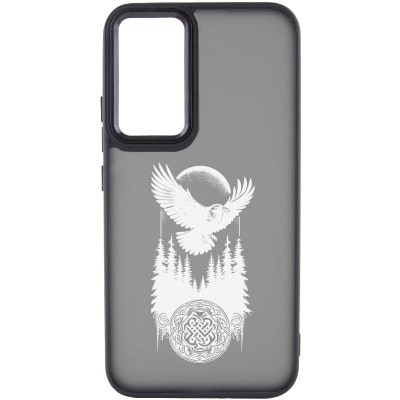 Накладка Oprint Скандинавия White для Xiaomi Redmi Note 11 (Global) / Note 11S Black / Ворон Накладка Oprint Скандинавия White для Xiaomi Redmi Note 11 (Global) / Note 11S Black / Ворон