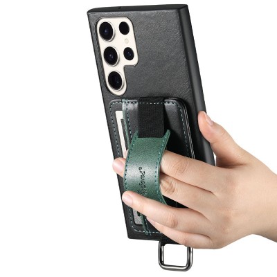 Купити Кожаный чехол Wallet case and straps для Samsung Galaxy S24 Ultra Черный / Black Купити Кожаный чехол Wallet case and straps для Samsung Galaxy S24 Ultra Черный / Black
