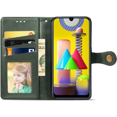 Купити Кожаный чехол книжка GETMAN Gallant (PU) для Samsung Galaxy A10s Зеленый Купити Кожаный чехол книжка GETMAN Gallant (PU) для Samsung Galaxy A10s Зеленый