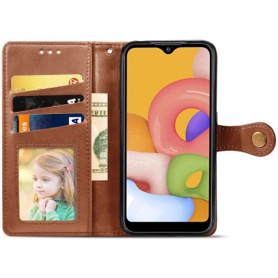 Купити Кожаный чехол книжка GETMAN Gallant (PU) для Samsung Galaxy A10s Коричневый Купити Кожаный чехол книжка GETMAN Gallant (PU) для Samsung Galaxy A10s Коричневый