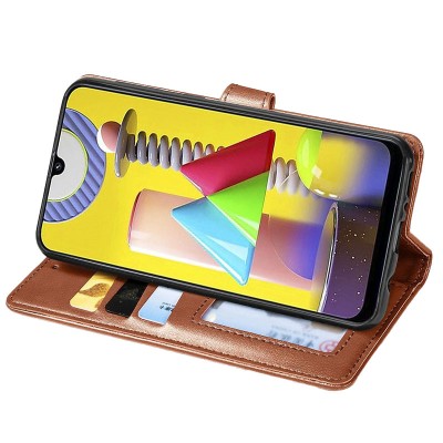 Купити Кожаный чехол книжка GETMAN Gallant (PU) для Samsung Galaxy A10s Коричневый Купити Кожаный чехол книжка GETMAN Gallant (PU) для Samsung Galaxy A10s Коричневый