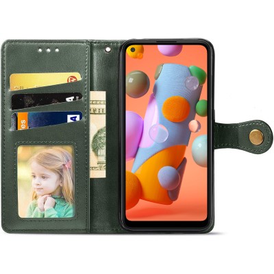 Купити Кожаный чехол книжка GETMAN Gallant (PU) для Samsung Galaxy A11 Зеленый Купити Кожаный чехол книжка GETMAN Gallant (PU) для Samsung Galaxy A11 Зеленый
