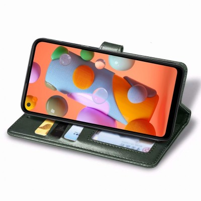 Купити Кожаный чехол книжка GETMAN Gallant (PU) для Samsung Galaxy A11 Зеленый Купити Кожаный чехол книжка GETMAN Gallant (PU) для Samsung Galaxy A11 Зеленый