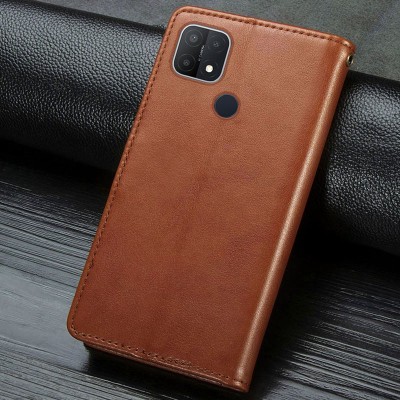 Купити Кожаный чехол книжка GETMAN Gallant (PU) для Oppo A15s / A15 Коричневый Купити Кожаный чехол книжка GETMAN Gallant (PU) для Oppo A15s / A15 Коричневый