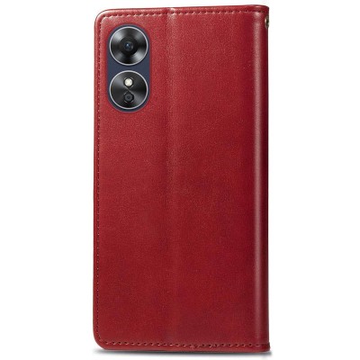 Купити Кожаный чехол книжка GETMAN Gallant (PU) для Oppo A17 Красный Купити Кожаный чехол книжка GETMAN Gallant (PU) для Oppo A17 Красный