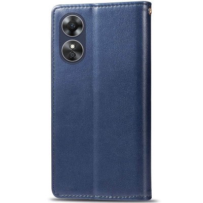 Купити Кожаный чехол книжка GETMAN Gallant (PU) для Oppo A17 Синий Купити Кожаный чехол книжка GETMAN Gallant (PU) для Oppo A17 Синий