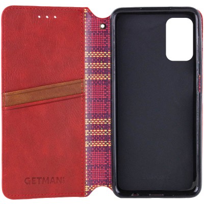 Купити Кожаный чехол книжка GETMAN Cubic (PU) для ZTE Blade A72 Красный Купити Кожаный чехол книжка GETMAN Cubic (PU) для ZTE Blade A72 Красный