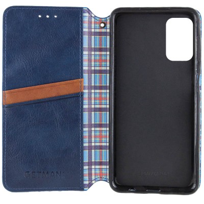 Купити Кожаный чехол книжка GETMAN Cubic (PU) для ZTE Blade A72 Синий Купити Кожаный чехол книжка GETMAN Cubic (PU) для ZTE Blade A72 Синий