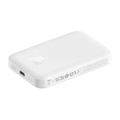 Зовнішній MagSafe Акумулятор Baseus 6000mAh 20W Mini (P10059002223-00) White Зовнішній MagSafe Акумулятор Baseus 6000mAh 20W Mini (P10059002223-00) White