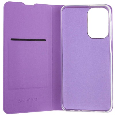 Шкіряний чохол книжка GETMAN Elegant (PU) для Xiaomi Redmi 13C / Poco C65 Бузковий Шкіряний чохол книжка GETMAN Elegant (PU) для Xiaomi Redmi 13C / Poco C65 Бузковий