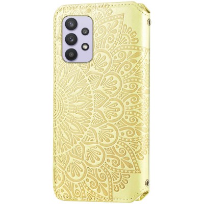 Шкіряний чохол книжка GETMAN Mandala (PU) для Samsung Galaxy A72 4G / A72 5G Жовтий Шкіряний чохол книжка GETMAN Mandala (PU) для Samsung Galaxy A72 4G / A72 5G Жовтий