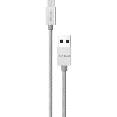USB кабель Nomi DCM 30c USB Type-C 3м Срібний USB кабель Nomi DCM 30c USB Type-C 3м Срібний