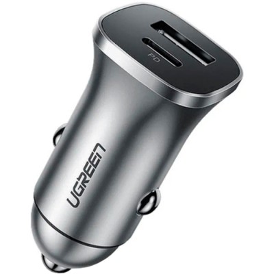 Автомобільний Зарядний пристрій UGREEN CD130 Dual USB Car Charger 20W 3A (30780) Space Gray
