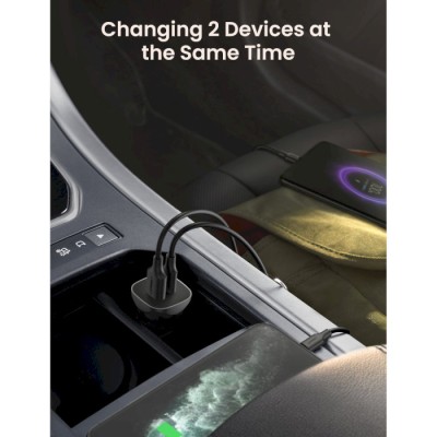 Автомобільний Зарядний пристрій UGREEN CD130 Dual USB Car Charger 20W 3A (30780) Space Gray