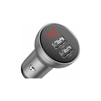АЗП Baseus Digital Display 24W 2USB 4.8A CCBX-0S Silver АЗП Baseus Digital Display 24W 2USB 4.8A CCBX-0S Silver