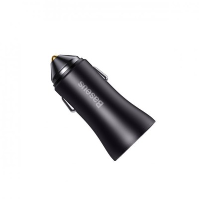 АЗП Baseus Golden Contactor Max Dual Fast Charger Car Charger U+U 60W (CGJM000013) Dark Gray АЗП Baseus Golden Contactor Max Dual Fast Charger Car Charger U+U 60W (CGJM000013) Dark Gray