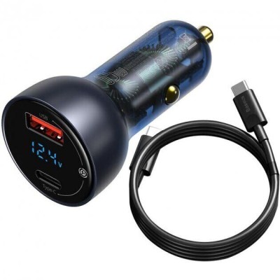 АЗП Baseus Qualcomm Multi-Port Fast Charge 160W (2xType-C + USB) 100W (TZCCZM-0G) Grey АЗП Baseus Qualcomm Multi-Port Fast Charge 160W (2xType-C + USB) 100W (TZCCZM-0G) Grey