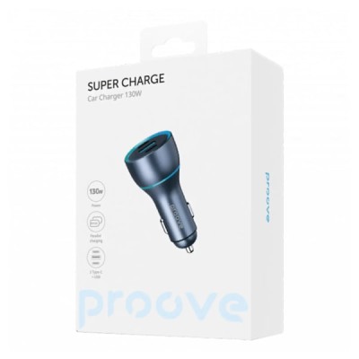 АЗП Proove Super Charge 130W (2 Type-C + USB) (ACSC13120004) Metal Gray АЗП Proove Super Charge 130W (2 Type-C + USB) (ACSC13120004) Metal Gray