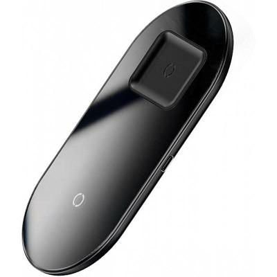 Бездротовий зарядний пристрій Baseus Simple 2in1 (WXJK-01) (Phone + Pods) Black Бездротовий зарядний пристрій Baseus Simple 2in1 (WXJK-01) (Phone + Pods) Black